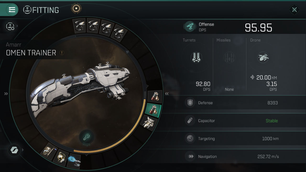 Eve Echoes Omen Fit Ship Recommended Fittings