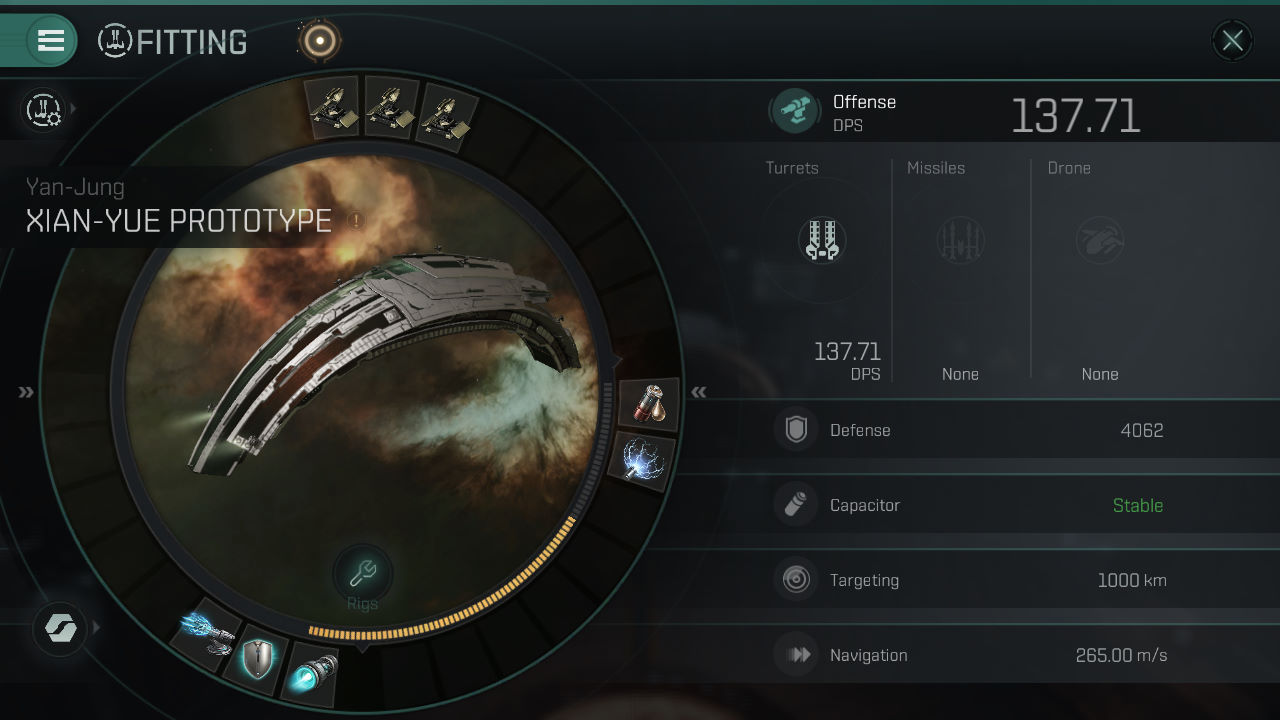 Eve Echoes Xian-Yue Fit Ship Recommended Fittings