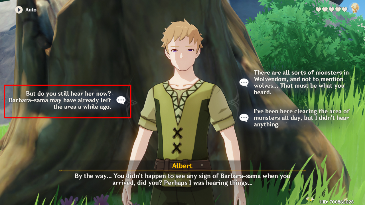 Genshin Impact Wellspring of Healing Hangout Event: Barbara - Act I
