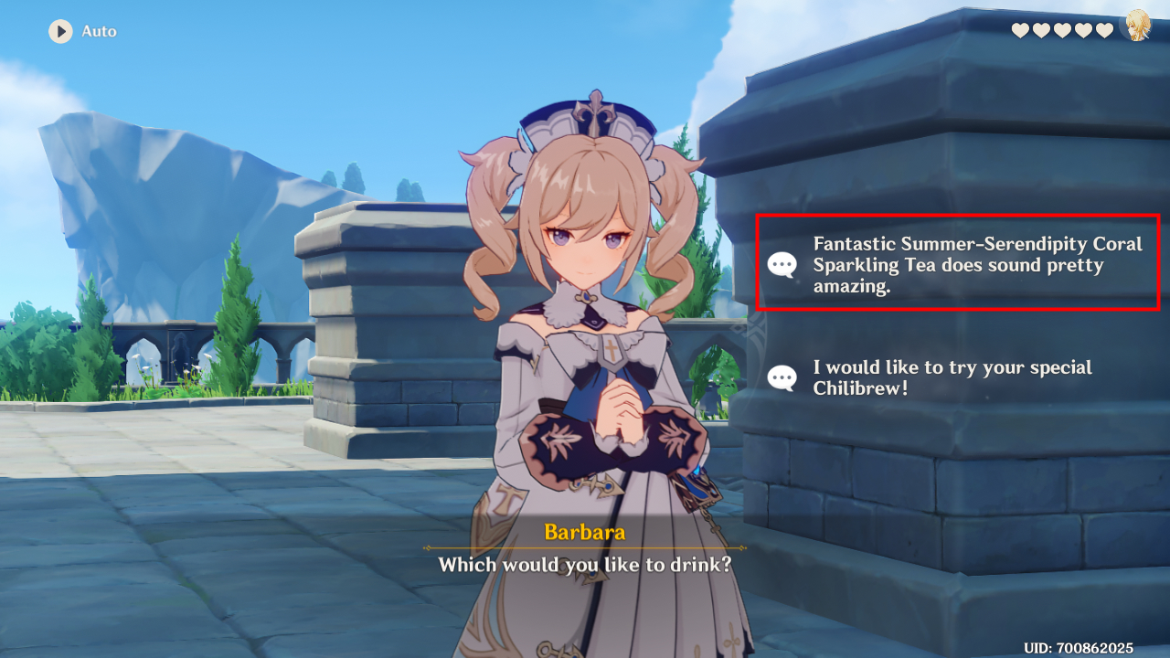 Genshin Impact Wellspring of Healing Hangout Event: Barbara - Act I
