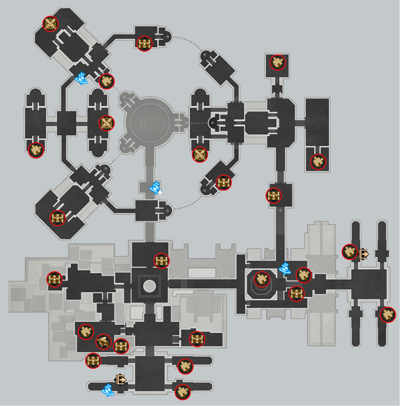 Honkai: Star Rail Divination Commission Map Treasure Chests Warp Trotters Challenges Puzzles